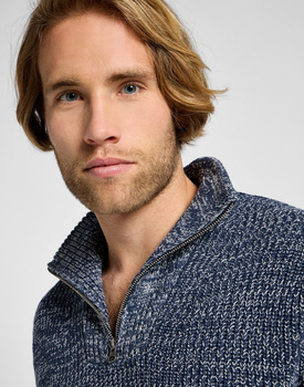 LEE MĘSKI SWETER LEE HALF ZIP KNIT MOOD INDIGO 112355674