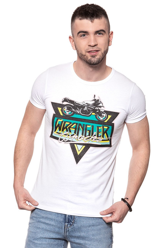 KOSZULKA WRANGLER RINGER TEE WHITE W7B63FK12 112131520