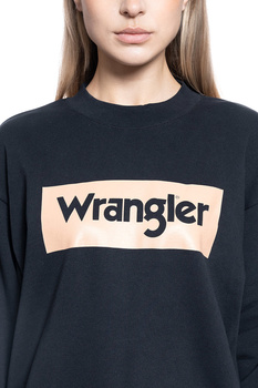 BLUZA DAMSKA WRANGLER RETRO LOGO SWEATER BLACK W6N0HP100 112130774
