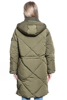 DAMSKA KURTKA ZIMOWA LEE ELONGATED PUFFER OLIVE GREEN L56FMKNX 112113036