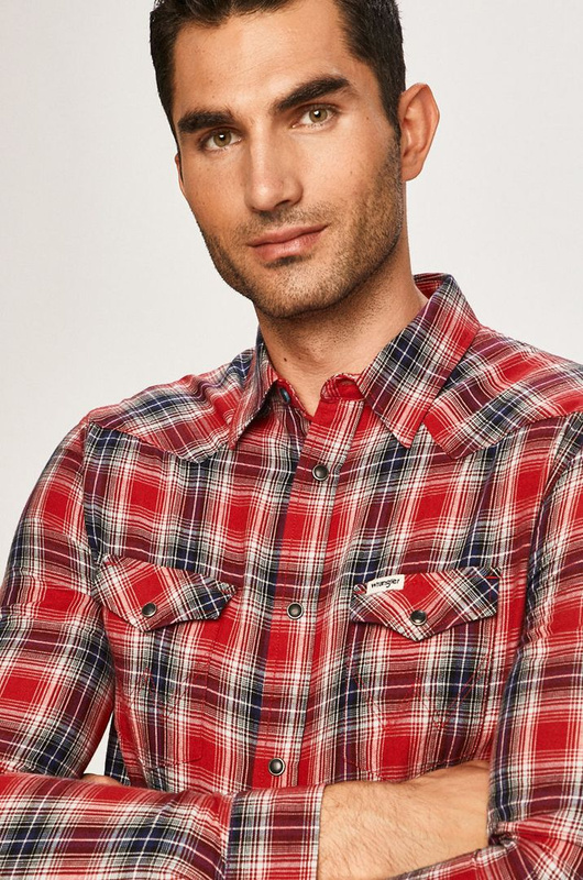 MĘSKA KOSZULA WRANGLER LS WESTERN SHIRT RED W5A02LX47 112129919