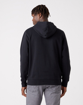 WRANGLER EAGLE HOODIE MĘSKA BLUZA Z KAPTUREM LOGO NADRUK FADED BLACK W669ILXV6 112321162