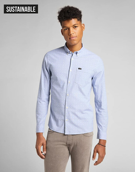 LEE SLIM BUTTON DOWN PEARL BLUE L66XRTSY 112140606