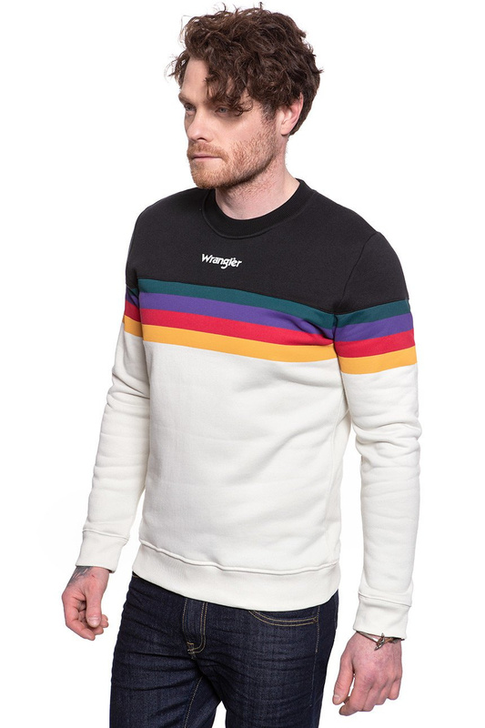 BLUZA WRANGLER RAINBOW SWEAT CLOUD BLUE W6B5HDB03 112130690