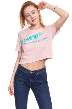 WRANGLER T SHIRT DAMSKI CROP TEE CHALK PINK W7382EAWG 112131027