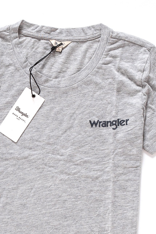 WRANGLER S/S LOGO TEE MID GREY MEL W7366EV37
