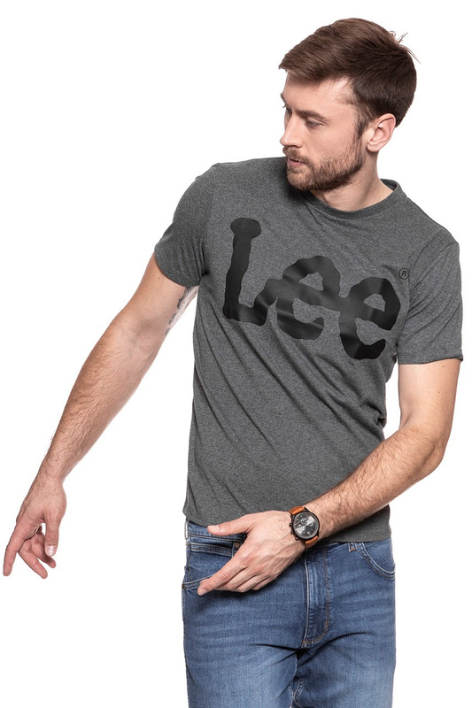 LEE T SHIRT LOGO TEE DARK GREY MELE L62AAI06 112114433