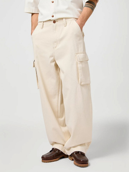 MESKIE SPODNIE WRANGLER CJ LOOSE CARGO ECRU 112362500