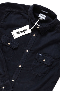 KOSZULA WRANGLER LS 2PKT FLAP SHIRT DARK NAVY W5996TCAE 112129912