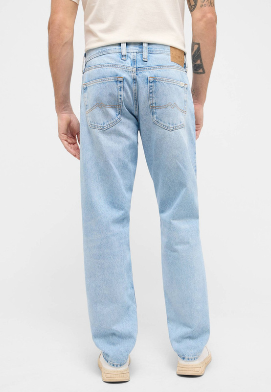 Męskie Spodnie Jeansowe MUSTANG Denver Straight Denim Blue 1016340 5000 682