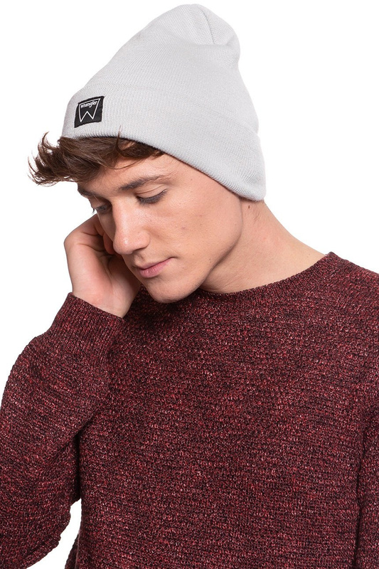 MĘSKA CZAPKA ZIMOWA WRANGLER BASIC BEANIE GLACIER GRAY W0U0UHM01 112125774