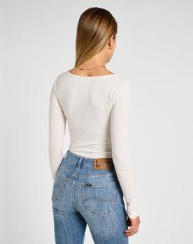 DAMSKA KOSZULKA LEE LS BOAT NECK TEE ECRU 112355203