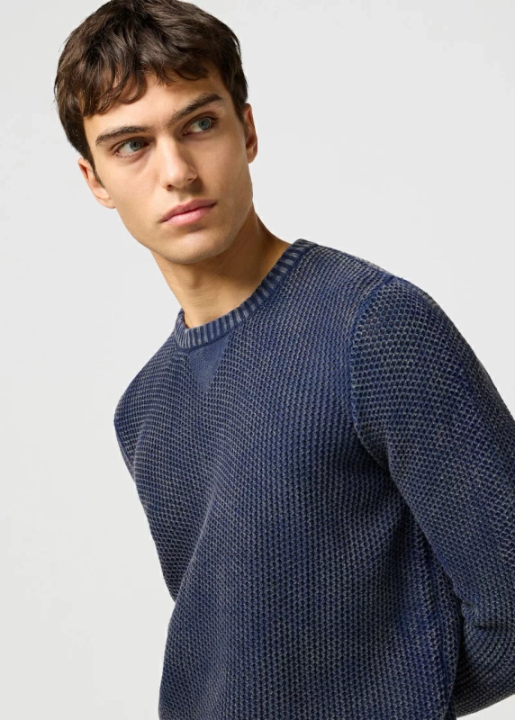 WRANGLER MĘSKA SWETER WRANGLER CREWNECK SWEATER NAVY 112364288