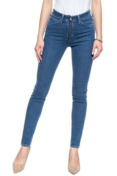 SPODNIE DAMSKIE LEE SCARLETT HIGH ZIPPER BLUE BLACK L30BROEX 112106314