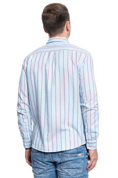 KOSZULA MĘSKA WRANGLER LS 1PKT BUTTON DOWN CERULEAN BLUE W5A34SXVT 112130013