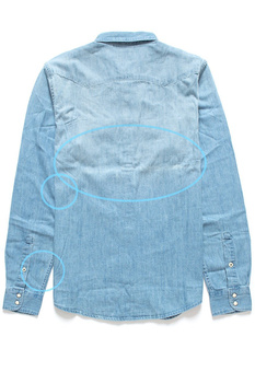 KOSZULA JEANSOWA MĘSKA LEE RIDER SHIRT SKY BLUE L856MYLB