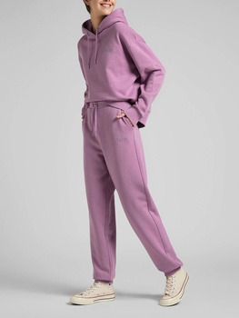 LEE ESSENTIAL HOODIE DAMSKA BLUZA Z KAPTUREM LOGO PLUM L53PRYUJ 112145257