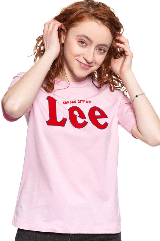 LEE T SHIRT DAMSKI TEE FROST PINK L43RAIMC 112109735