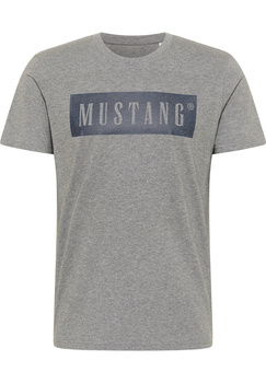 2PAK MUSTANG ALEX C / ALINA C LOGO TEE MĘSKI/DAMSKI T-SHIRT KOSZULKA LOGO LIGHT GREY MELANGE 1013220 4141