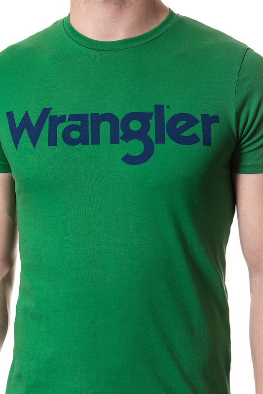 KOSZULKA WRANGLER SS LOGO TEE AMAZON GREEN W7A86D3UX 112131300