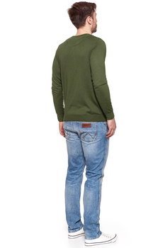 MĘSKI SWETER WRANGLER CREW NECK KNIT IVY GREEN W8538Q8IX 112132237
