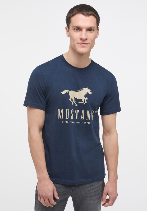 MUSTANG Alex C Print Total Męski T-shirt Eclipse 1014083 5226