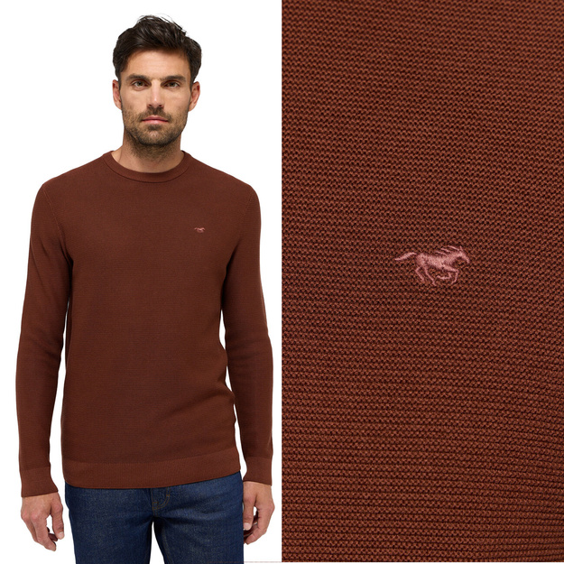 MUSTANG Elliot Cinnamon MĘSKI SWETER LOGO 1015815 3238