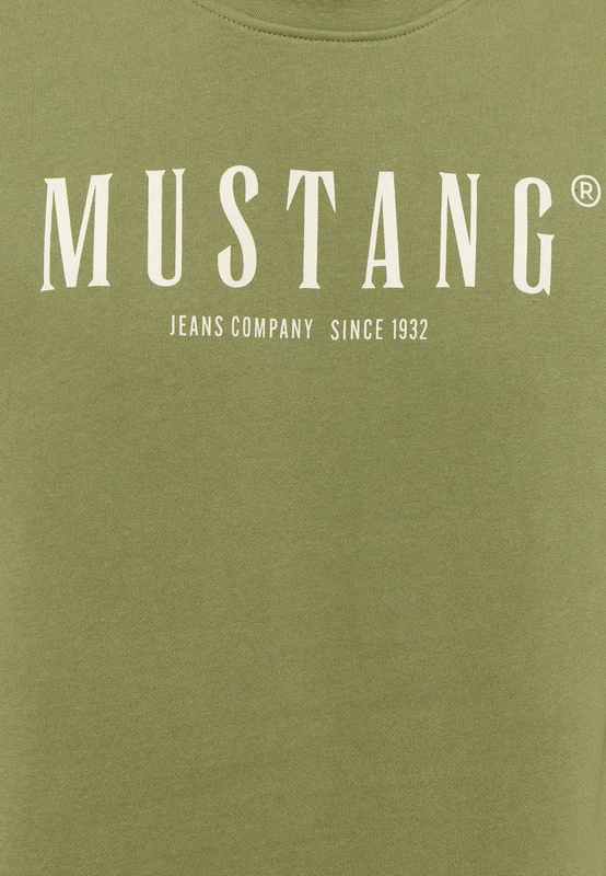 Męska bluza nierozpinana Mustang Style Clio Loden Green 1015917 6353