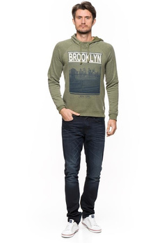TOM TAILOR CITY PRINT HOODY OAK LEAF GREEN 2529676.00.12 COL. 7512