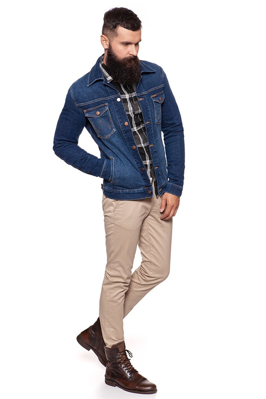 KURTKA JEANSOWA WRANGLER REGULAR JACKET SWING W443K3TK7 112128866