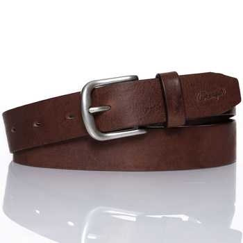 PASEK WRANGLER AUTHENTIC BELT BROWN W0B62U185 112125557