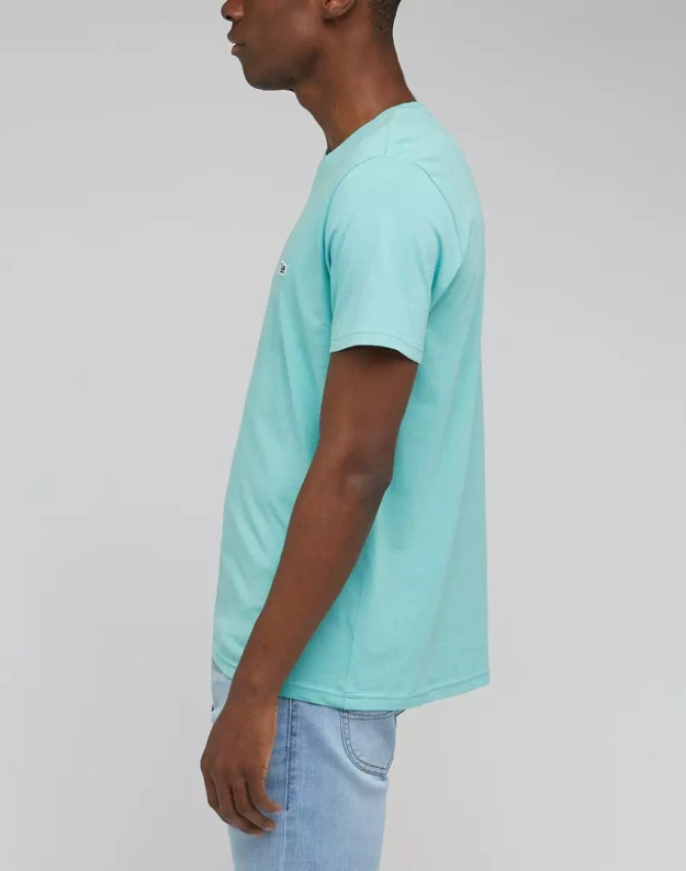 LEE SS PATCH LOGO TEE MĘSKI T-SHIRT KOSZULKA DUSTY JADE L60UFQ41 112330613