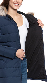 DAMSKA KURTKA ZIMOWA WRANGLER LONG PUFFER NAVY W4N2VJ114 112129160