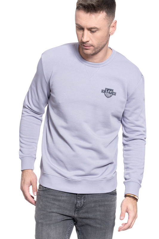 BLUZA MĘSKA LEE SEASONAL LOGO SWS LAVENDER DUSK REGULAR FIT L81ASPOA 112121667