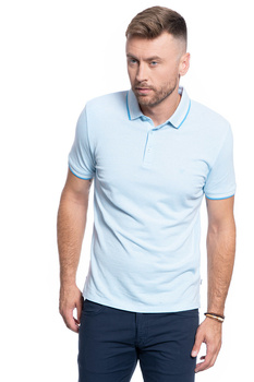 MĘSKIE POLO WRANGLER SS REFINED POLO CERULEAN BLUE W7D6KHXVT 112131764