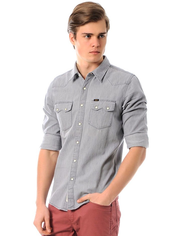 LEE RIDER SHIRT PEWTER L856NCBY