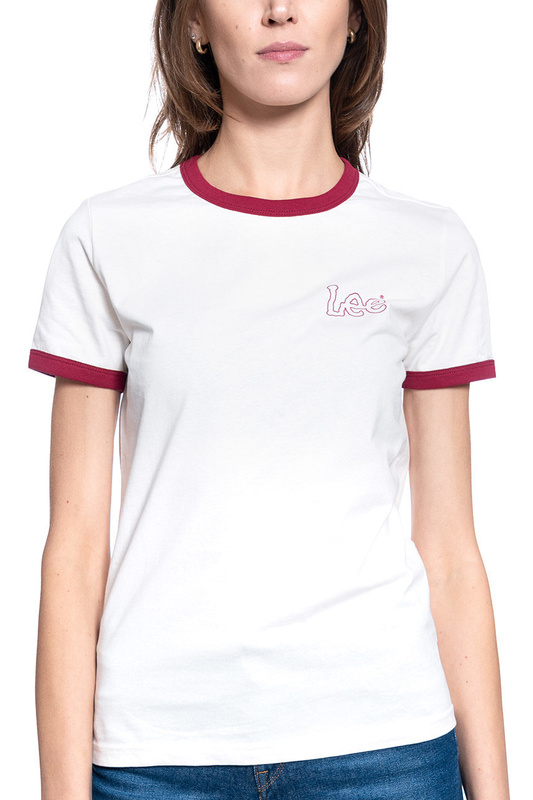 T-SHIRT DAMSKI LEE RINGER TEE SS CLOUD DANCER L44UFEHA 112110014