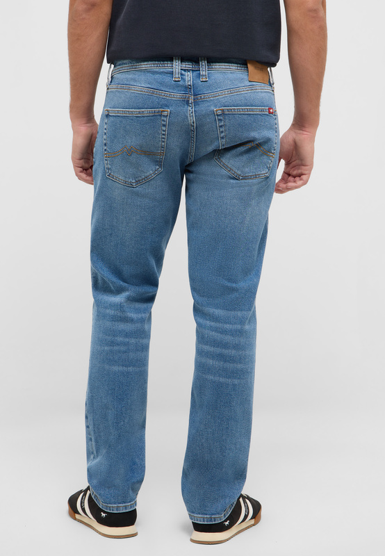 Męskie Spodnie jeansowe Mustang Style Denver Straight Denim Blue 1017444 5000 583