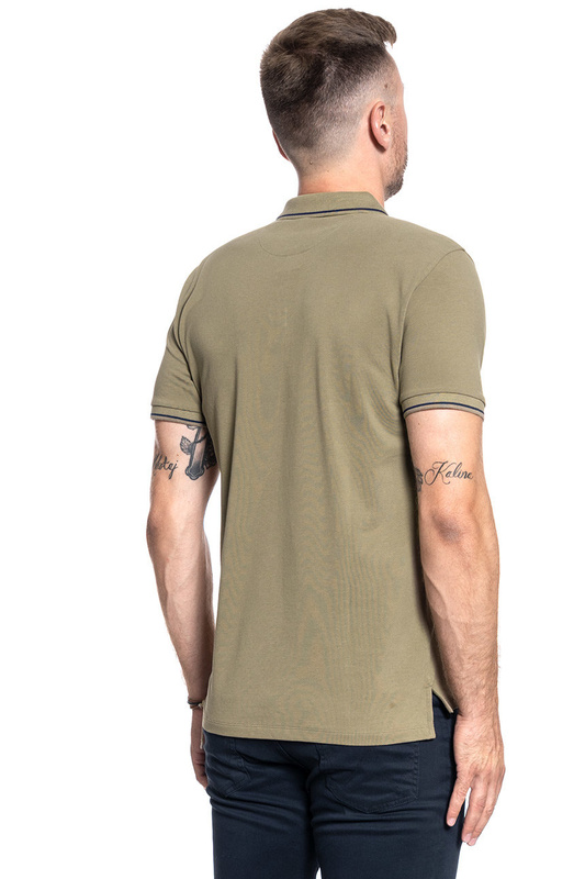 MĘSKIE POLO LEE PIQUE POLO UTILITY GREEN L61ARLNG 112113716