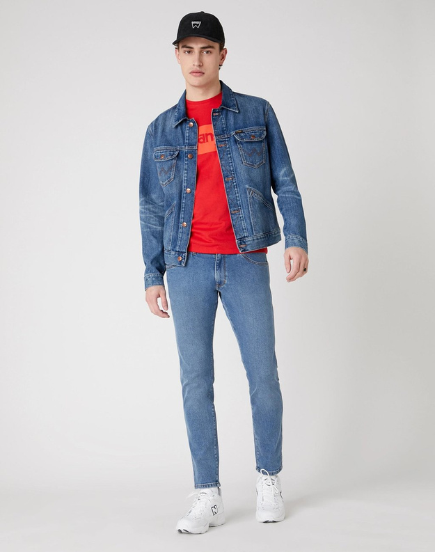 MĘSKI T-SHIRT WRANGLER SS LOGO TEE MARS RED W742FKX3A 112131086