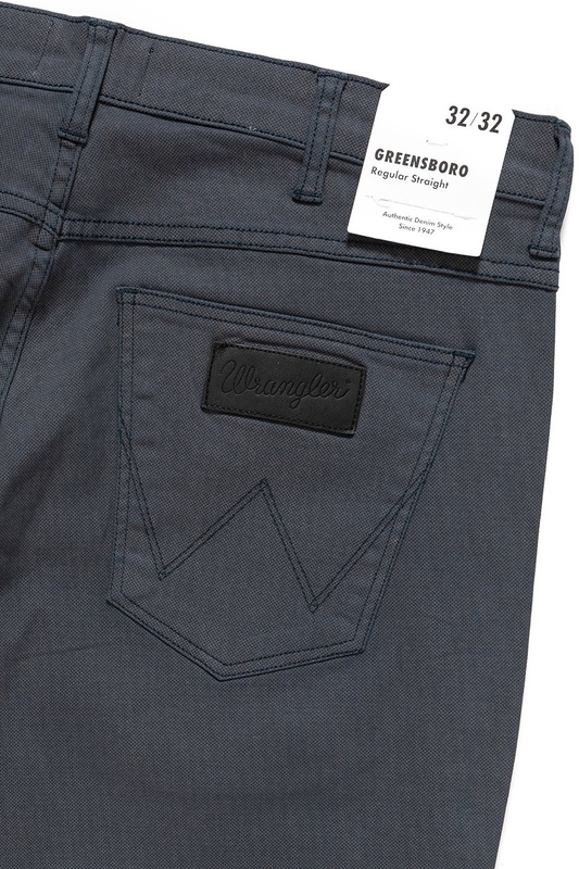 WRANGLER SPODNIE MĘSKIE GREENSBORO NAVY GREY W15Q12134 112126825