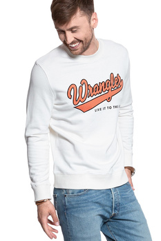 BLUZA WRANGLER SEASONAL LOGO SWEAT OFF WHITE W6A5HA737 112130660