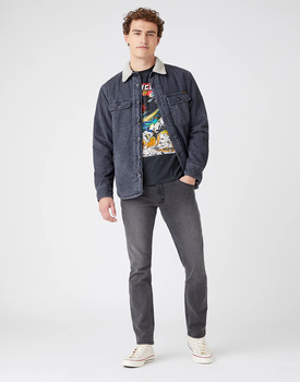 WRANGLER SHACKET MĘSKA KURTKA PRZEJŚCIOWA ERODED BLACK W5B3X2378 112141434