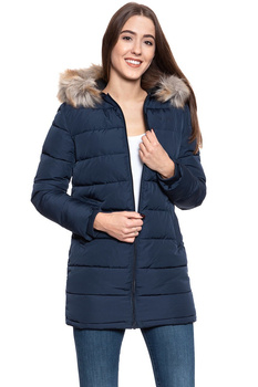 DAMSKA KURTKA ZIMOWA WRANGLER LONG PUFFER NAVY W4N2VJ114 112129160