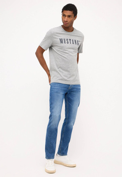 Męski T-Shirt Koszulka MUSTANG Style Austin Mid Grey Melange 1014695 4140 