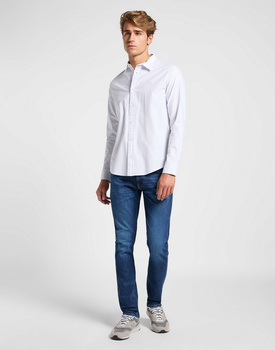 MESKA KOSZULA LEE PATCH SHIRT SHY BLUE BRIGHT WHITE 112363910