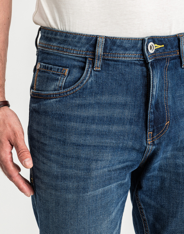 Męskie Spodnie Jeansowe Josh Regular Slim Mid Stone Wash Denim 1047978 10281