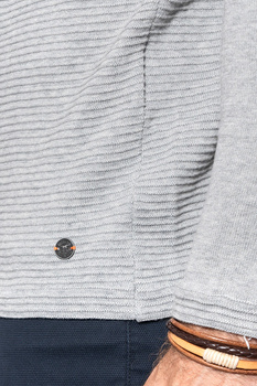 SWETER MĘSKI MUSTANG Emil C Structure MID GREY MELANGE 1008255 4140