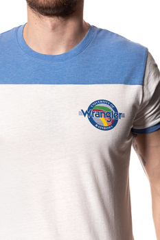 KOSZULKA WRANGLER RINGER BLOCK TEE RIVIERA BLUE W7B46FQ7S 112131481