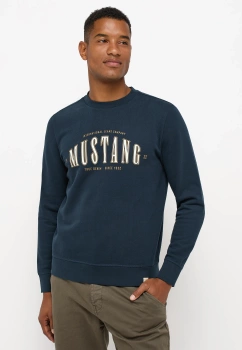 Męska bluza nierozpinana Mustang Style Ben Crewneck Carbon 1014505 4135